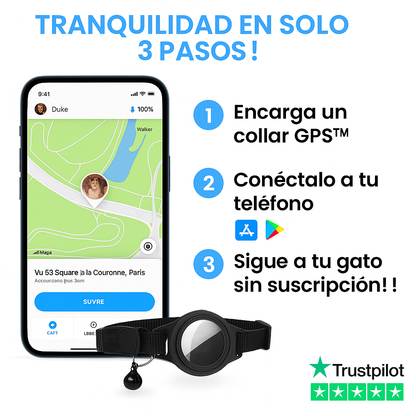 Collar GPS Inteligente para Gatos – Seguridad y tranquilidad en todo momento